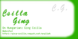 csilla ging business card